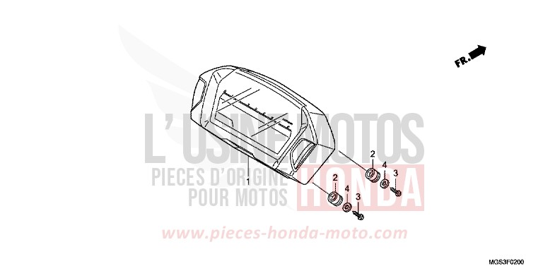 METER for NC700X Dual Cluth ABS MAGNA RED (R201) from 2012